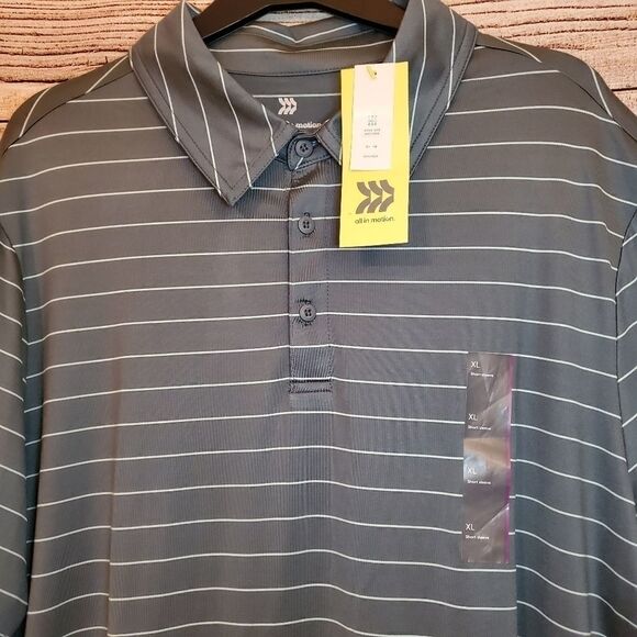 Men's Striped Golf Polo Shirt - All in Motion XL - Picture 1 of 3